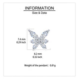 925 Sterling Silver Elegant Butterfly Marquise Zircon Earrings In Plated with White Gold