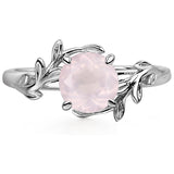 Sterling Silver Round Shaped Gemstone Branch Ring