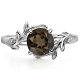 Sterling Silver Round Shaped Gemstone Branch Ring