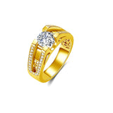 9K Gold 10K Gold 14K Gold 18K Gold Round Shaped 1.0 CT Moissanite Engagement Ring for Men