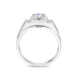 10K Gold 14K Gold 18K Gold 1.5 CT Round Moissanite Engagement Ring for Men