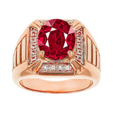 10K Gold 14K Gold 18K Gold Oval Cut Custom Ring Gemstone Ring for Men