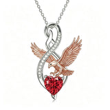 Sterling Silver 12 Month Birthstone Infinity Heart Animal Pendant Necklace Christmas Birthday Jewelry Gift