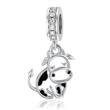 Cow Charms for Bracelet 925 Sterling Silver Cow Jewelry Gifts for Girls Women