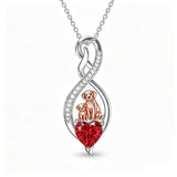 Sterling Silver 12 Month Birthstone Infinity Heart Animal Pendant Necklace Christmas Birthday Jewelry Gift