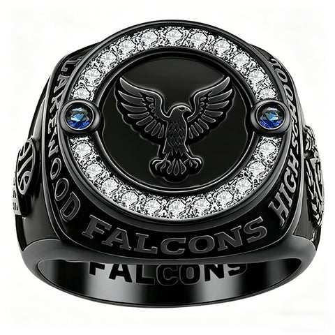 Copper Sterling Silver Custom Birthstone  Engraved Class Ring for Men Gift Class Of 2026