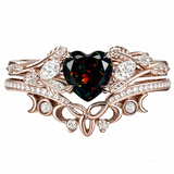 Sterling Silver 10K  14K  18K  Gold Personalized Engraved Black Opal Engagement Wedding Promise Ring for Her