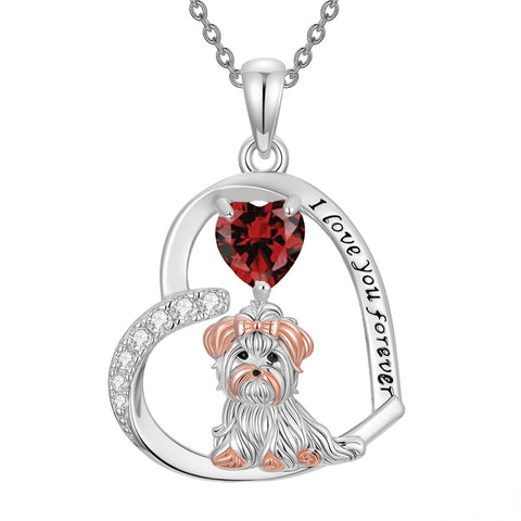 Sterling Silver 12 Month Birthstone Yorkshire Pendant Necklace