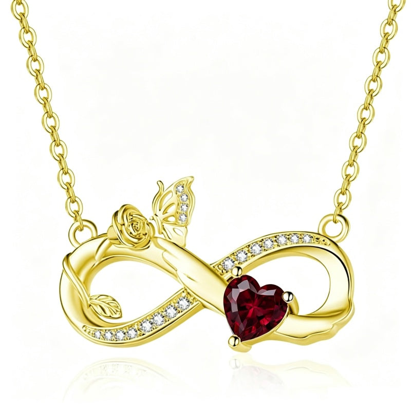 14K Gold Plated Birthstone Butterfly Necklace for Women Ideal Gift for Anniversary Christmas Birthday