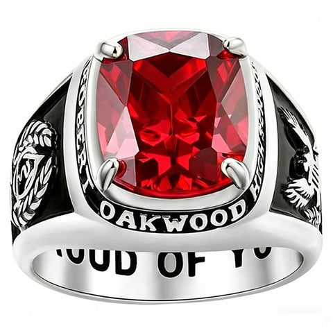 Copper Sterling Silver Custom Birthstone Engraved 2026 Class Ring