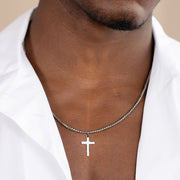 Cross Necklace for Men Mens Necklace SmallCross Pendant Gift for Men Brother Father's Day Gift