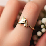 Sterling Silver Minimalist Horse Ring