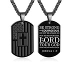 Stainless Steel American Dog Tag Pendant Necklace for Men