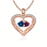 Copper Sterling Silver Simulated Birthstone Name Pendant Necklace for Mom