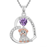 Sterling Silver 12 Month Birthstone Yorkshire Pendant Necklace