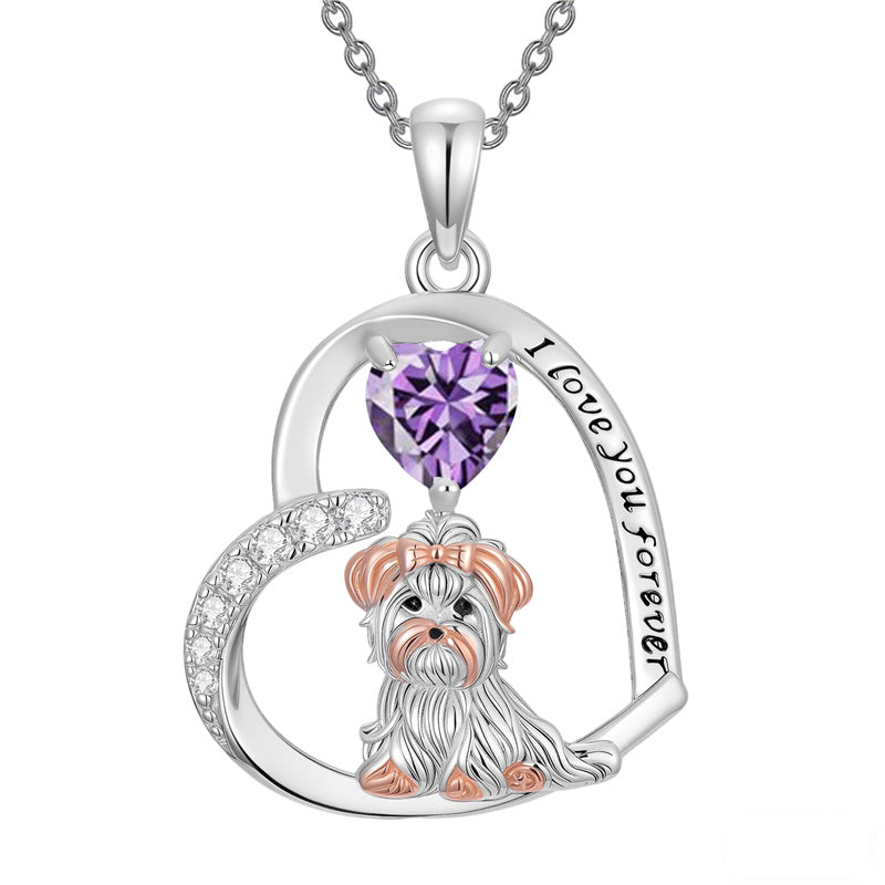 Sterling Silver 12 Month Birthstone Yorkshire Pendant Necklace