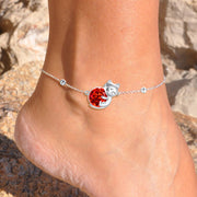 Cat Bracelet/ Anklet With Birthstone 925 Sterling Silver CatGift For Women Daughter Mother