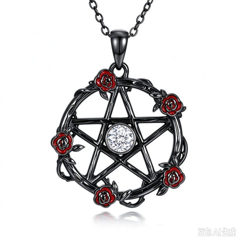 Sterling Silver Black Heart Skeleton Birthstone Necklace With Engraved Halloween Gift