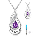 Personalized Birthstone Cremation Jewelry for Ashes Custom Urn Necklace for Ashes Sterling Silver Jewelry for Women
