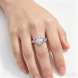 Sterling Silver 10K 14K 18K Gold  Personalized Engraved Moissanite Celtic Knot Wedding Engagement Ring