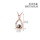 Personalized 925 Silver Infinite Symbo I Love You Charm Pendants Necklaces Jewelry