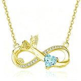 14K Gold Plated Birthstone Butterfly Necklace for Women Ideal Gift for Anniversary Christmas Birthday