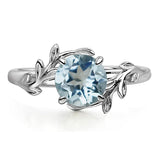 Sterling Silver Round Shaped Gemstone Branch Ring