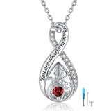 Sterling Silver Personalized Engraved Infinity Urn Necklace for Ashes
