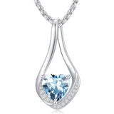 Sterling Silver 18K Yellow/White Gold Plated Forever Love Heart Infinity Pendant Necklace