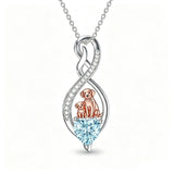Sterling Silver 12 Month Birthstone Infinity Heart Animal Pendant Necklace Christmas Birthday Jewelry Gift