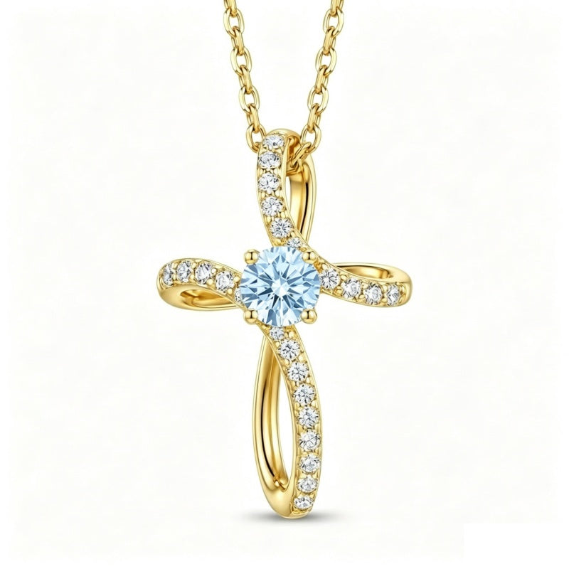 14K Gold Plated Cross Pendant Necklace for Women Faith Jewelry for Anniversary Christmas  Birthday Mother's Day