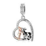 Cow Charms for Bracelet 925 Sterling Silver Cow Jewelry Gifts for Girls Women