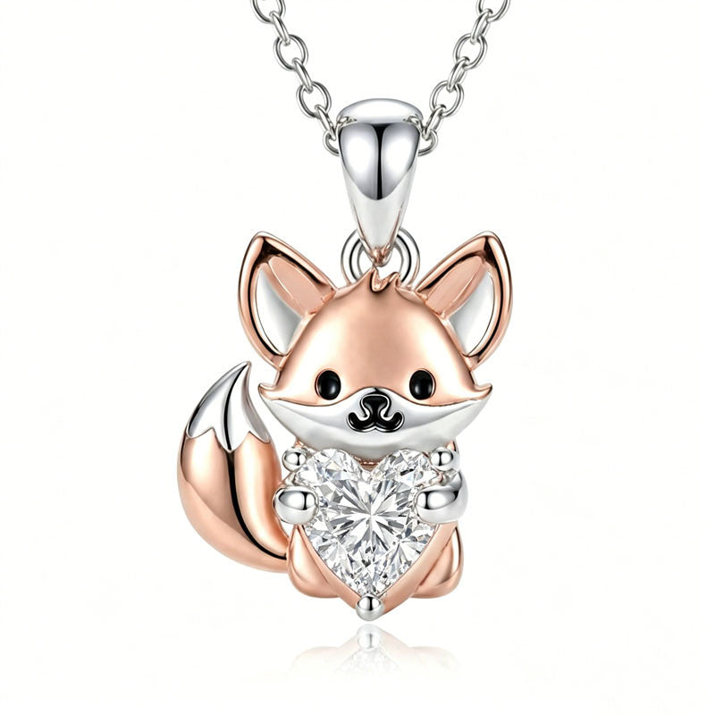 Sterling Silver 12 Month Birthstones Hedgehog Pug Fox Otter Pendant Necklace Gifts for  Birthday, Christmas, Graduation