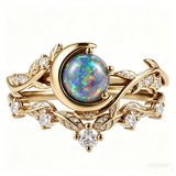 Sterling Silver 10K  14K  18K  Gold Personalized Engraved Black Opal Engagement Wedding Promise Ring for Her