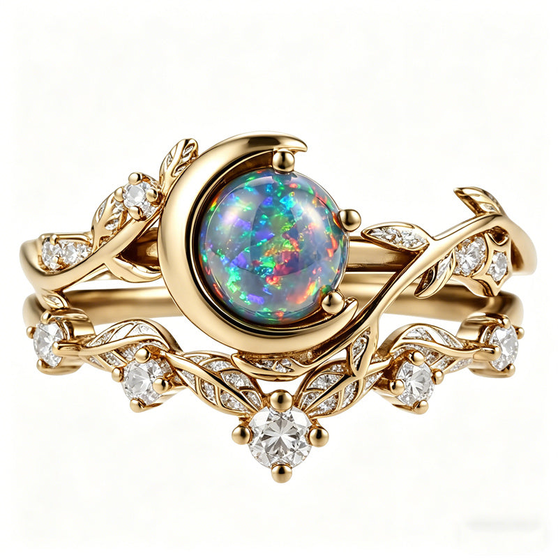 Sterling Silver 10K  14K  18K  Gold Personalized Engraved Black Opal Engagement Wedding Promise Ring for Her