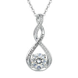 14K Gold Plated 12 Month Birthstone Infinity Twisted Pendant Necklace Mother's Day Christmas Anniversary Birthday Gift