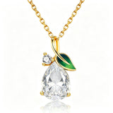 14K Gold Plated  Teardrop Birthstone Pendant Necklace Birthday Gifts for Women