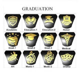 Sterling Silver Personalized Engraved Birthstone 2025 High School College Class Ring