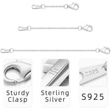 Sterling Silver Necklace Extenders for Women Bracelet Extender Sterling Silver Chain Extenders 3 Piece Set