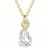 14K Gold Plated  Teardrop Birthstone Pendant Necklace Birthday Gifts for Women