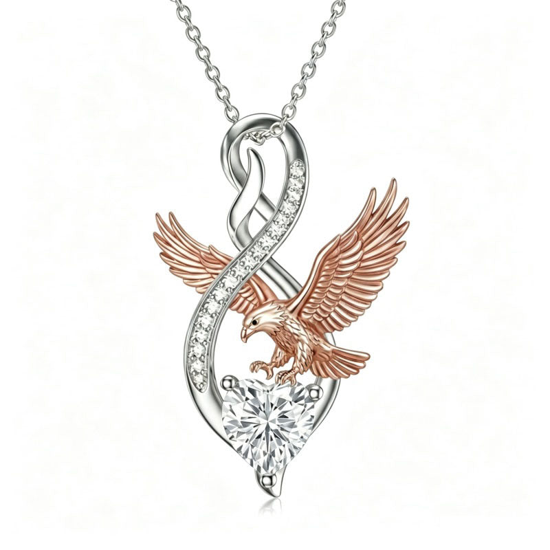 Sterling Silver 12 Month Birthstone Infinity Heart Animal Pendant Necklace Christmas Birthday Jewelry Gift