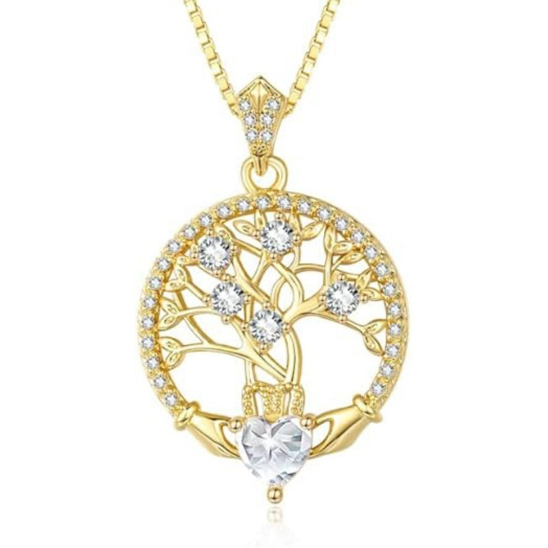 14K Gold Plated  Birthstone Tree of Life Necklaces for Women