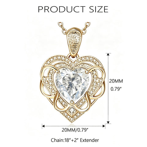 14K Gold Plated Heart Birthstone Heart Necklace for Women Fashion Wedding Anniversary Birthday Gifts