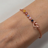 Sterling Silver Personalized Family Birthstone Bracelet