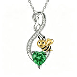 Sterling Silver 12 Month Birthstone Infinity Heart Animal Pendant Necklace Christmas Birthday Jewelry Gift