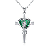 Sterling Silver Father Daughter Heart Pendant Necklace from Dad Gift for Daughter