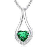Sterling Silver 18K Yellow/White Gold Plated Forever Love Heart Infinity Pendant Necklace