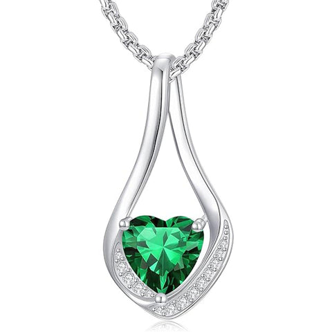 Sterling Silver 18K Yellow/White Gold Plated Forever Love Heart Infinity Pendant Necklace