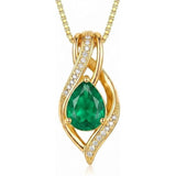 14K Gold Plated  Teardrop Birthstone Infinity Pendant Necklace for Women
