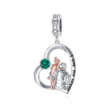 Sterling Silver Father Daughter Charm Beads